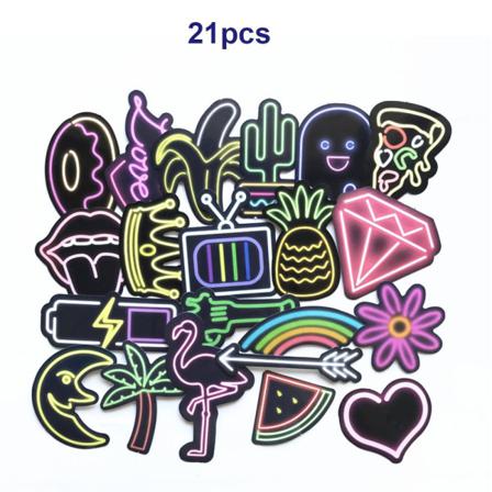 21/50/100 St Utan Upprepande Neonljusdekaler Gitarrdekaler