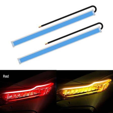 2PCS Start-Scan LED-bil DRL Dagtid Kjørelys Auto Flytende T