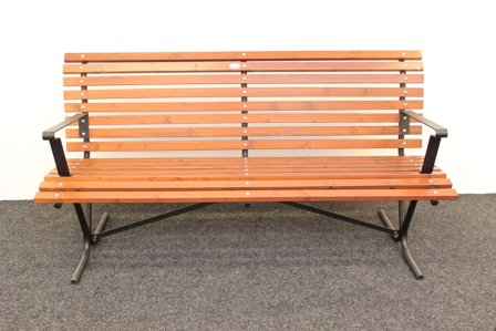 Eden Wood Göteborg EW 0916-6 Trädgårdsbänk med armstöd Brun, Utemöbler