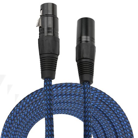 XLR-hane till hona-kabel, töjbar tråd för frekvensomvandlare DMX-scenlampa SoundXLR-hane till hona 10 m / 32,8 fot
