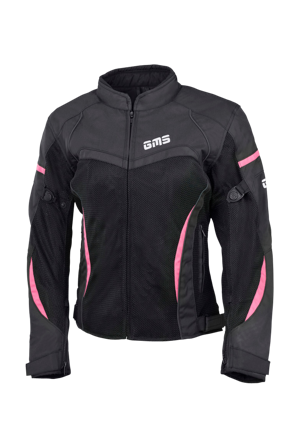 Veste Moto Femme GMS Tara Mesh Noir/Rose L