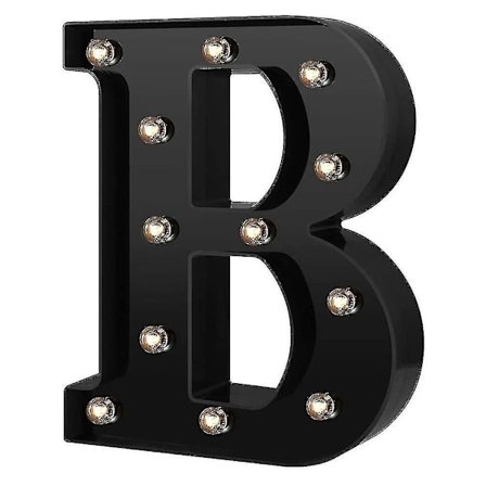 Newly Design Led Letters Lights 26 Alphabet Black Decorative Marquee Lamps For Wedding Party