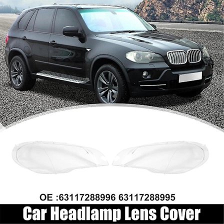 Vänster Främre Strålkastarglas Strålkastare Lampskärm För X5 E70 2007-2013 Strålkastarlinsskydd 63117288995