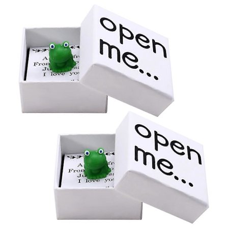 Positiv Froskegave, Bordkamerat, Beste Valentinsdags-/Bursdagsgave, Lommeklem Froskeelskergave