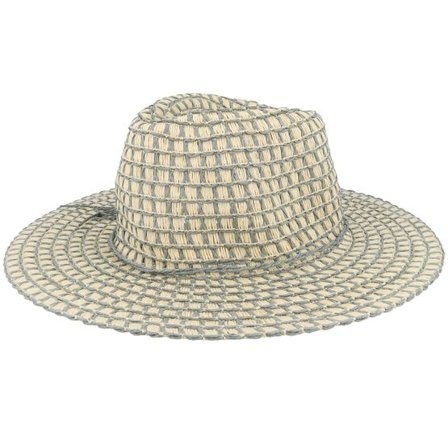 Seeberger - Beige straw Hatt - Natur/Loden Fedora Straw Hat @ Hatstore