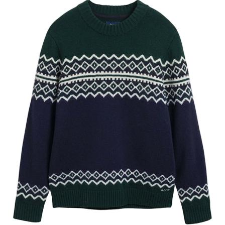 Gant, sweater Groen, Heren, Maat:L,wol