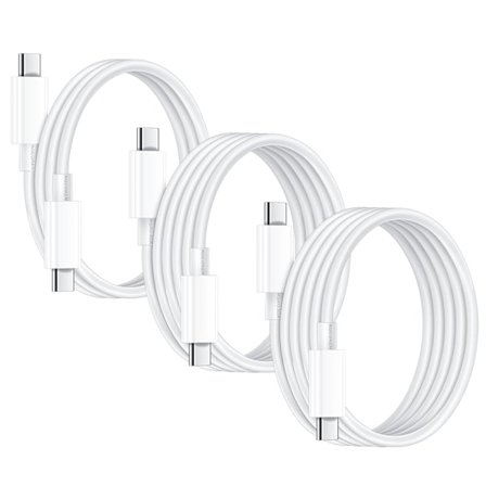 iPhone 15 Opladerkabel 20W [3-Pak 2M+2M+1M] USB C til USB C Kabel PD3.0 QC4.0 Hurtig Opladning