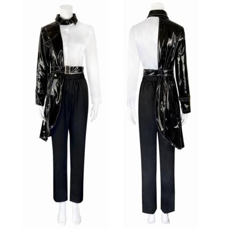 Film 101 Loyal Dog cos svart og hvit heks Cruella Deville cosplay Halloween sceneopptreden kostyme Kuila complete set XL