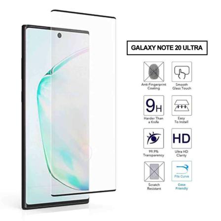 2-pack Galaxy Note 20 Ultra Hd Skärmskydd Härdat Glas Kolfiber Svart