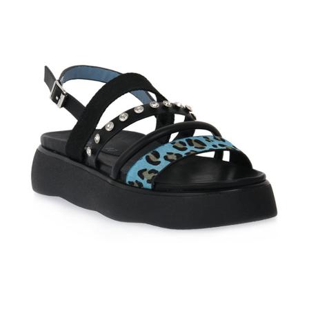 CafèNoir, B016 Sandal Frate Ribbon Czarny, Kobieta, Rozmiar: 40 EU