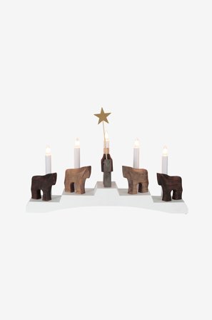 Jotex - Lysestake Staffans Fålar Hvit - Kjøp Adventsstaker hos Jotex