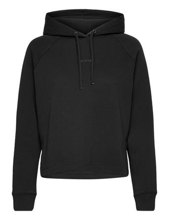 Metallic Micro Logo Short Hoodie Black Calvin Klein