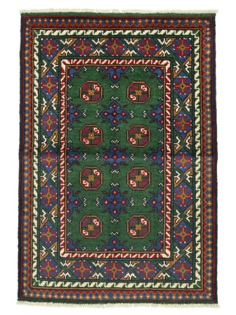 Hand Knotted Afghan Fine Rug 81X118 Wool Small