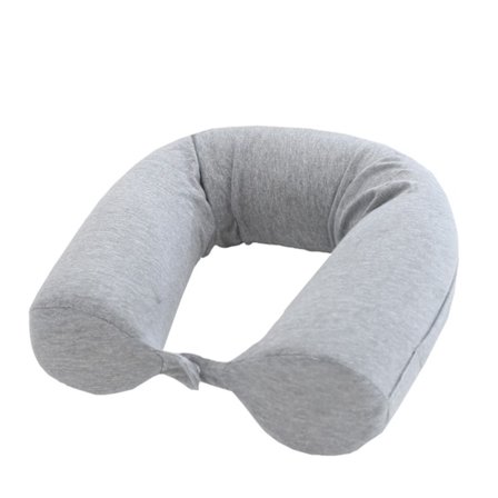 Resekudde Memory Foam Justerbar Grå Långdistans Komfort Stöd