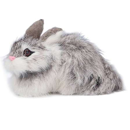 Realisttisk plyskanin højsimulering kaninhår Robust Slidstærk Blød Behagelig Meget anvendelig kaninplys