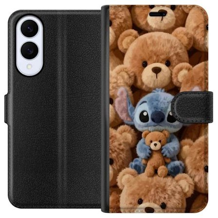 Kompatibelt Lommeboketui til Samsung Galaxy S25 Edge Stitch omgitt av brune teddybjørner med en liten teddybjørn i fanget i en søt og koselig kawaii-d