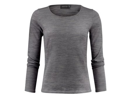 J. HARVEST & FROST Tröja merino J.HoF u-ring dam mörkgrå XL - Lyreco - Yrkeskläder - Tröjor och Sweatshirts - Stickat
