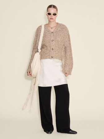 Holzweiler Echo Cropped Cardigan - Brown Mix - Women's - M