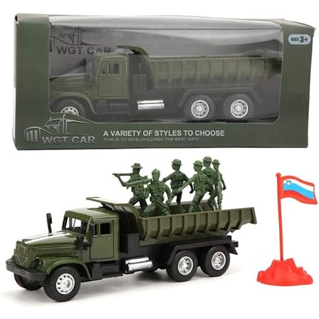 1:43 Skala Legeringsbil med Lyd og Lys Militærlastbil Legetøj Til Salg