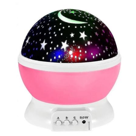 Rosa Led Stjärnhimmel Projektionslampa Roterande Projektionslampa Usb Strömförsörjning