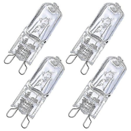 Set med 4 G9-lampor för halogenugn G9-ugn 25w-lampa