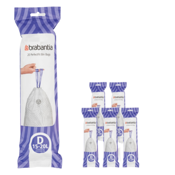 Avfallspåsar Brabantia D 15-20L 6x20st