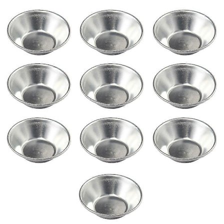 10 stk. Eggterteform i aluminiumslegering, bakeform, puddingform, portugisisk terteform, eggterte Ov