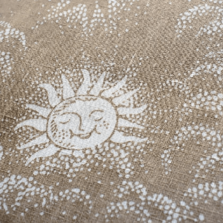 Littlephant Löpmetertyg Happy Cloud - Nutty/sand Tyg metervara Brun 150 cm