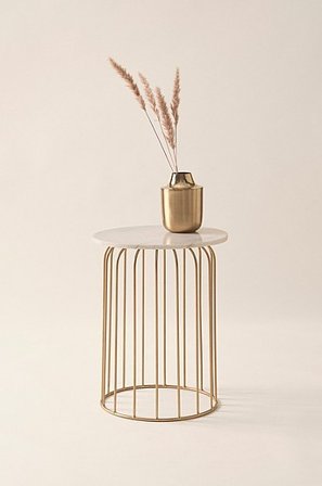 Jotex - Bijzettafel ø 40 Cm Wit Wit - SEABROOK - Koop Sidetables & bijzettafels bij Jotex