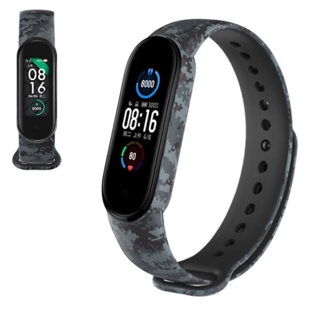 Xiaomi Mi Band 5 cool pattern watch band - Green / Black