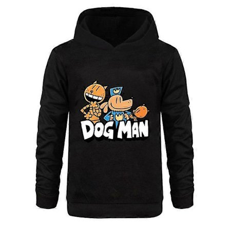 Pojkar och flickor Dog Man World Book Day Dogman Skolhuvtröja Hooded T-shirt Topp