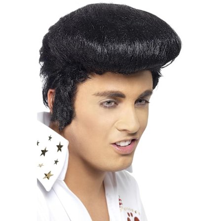 Elvis Presley Deluxe Peruk One Size Svart