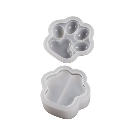 Katt tass formade silikonformar Kristall epoxihartsform DIY förvaringslåda form