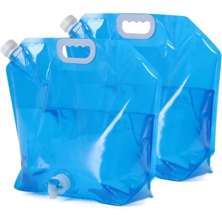 Campingvesisäiliö 2 kpl 10L kokoontaitettava vesikanisteri hanalla, kannettava vesikanisteri hanalla retkeilyyn ja piknikille