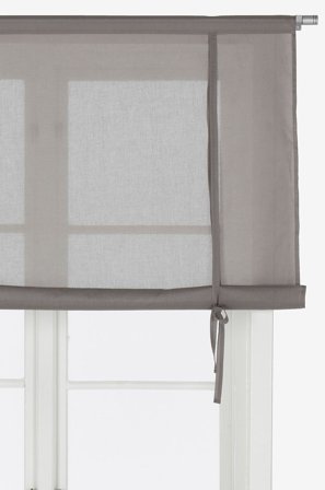 &Home - Roll up-gardin Voile - Grå - Hissgardiner - 100 - Från Homeroom