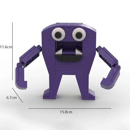 Garten of Banban Lego-liknande spel Grön-huvad monster flamingo MOC modellbyggstenar barns utbildningsleksaker
