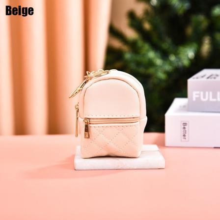 Naisten Tyttöjen Kolikkokukkaro Mini Pu-nahkainen Reppu Beige