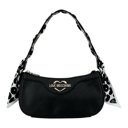 Love Moschino, Sffian bag of jc 4251pp 0dkd 0000 Zwart, Dames, Maat:ONE Size,Zilver