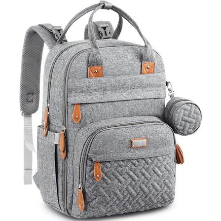 Baby Pusletaske Rygsæk, Ble Rygsæk Pusletasker med Puslemadras & Sutteholder