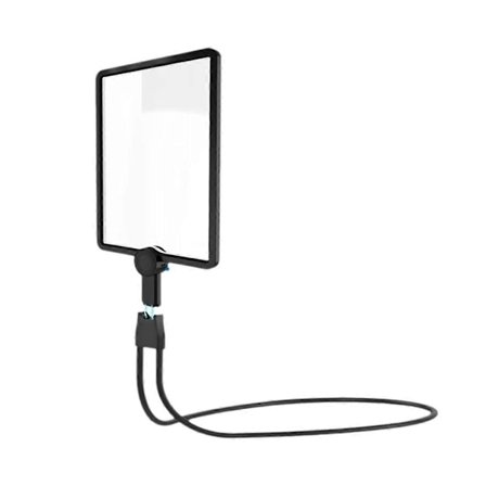 5X Håndfri Lup med 50 LED-lys, Svanehals Sideforstørrelsesglas til Seniorer med Svagt Syn