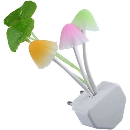 Svamplampa Barn Natt Sensor LED Nattljus Färgförändring