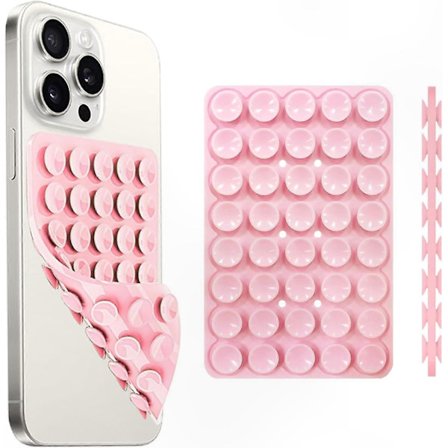 Dobbeltsidet silikone sugekopbeslag til mobilcover, stærkt greb til håndfri selfies og videoer [BR]_jar