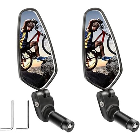 Ohjaustangon pyörän takapeili, 360 asteen säädettävä laajakulma