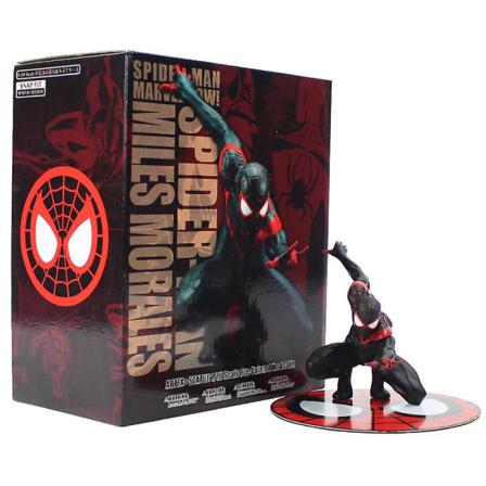 11cm Avengers Super Hero Spiderman Miles Morales Artfx + Statue 1/10 Scale Pre-painted Model Kit Pvc Figure Collection Doll Toy