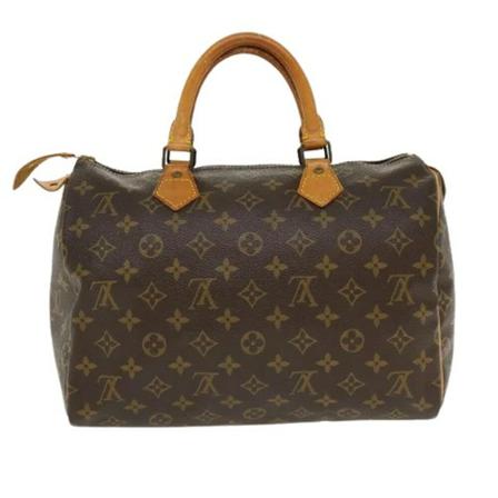 Louis Vuitton Vintage, Pre-owned Speedy 30 Monogram Handbag Bruin, Dames, Maat:ONE Size,leather