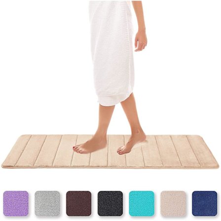 Badrumsmatta Badmatta Absorberande halkfri Badmatta Tvättbar Badmatta - 40x120cm, Beige (40*120cm, Beige)