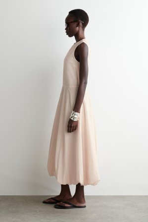 COS Women's Vestido Midi Globo Sin Mangas in Rosa