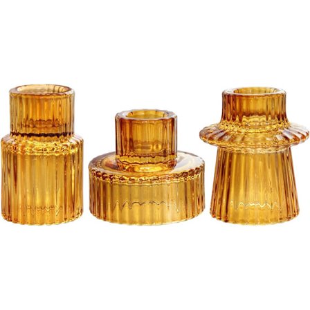 Lysestager Sæt af 3, Glas Votiv Teelysholdere til Kegle/Søjle/Teelys, Lysestager til Bordmidtpunkt, Bryllup, Fødselsdag
