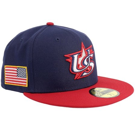 New Era - MLB Blau Fitted Cap - USA World Baseball Classic 26 59FIFTY Navy/Red Fitted @ Hatstore