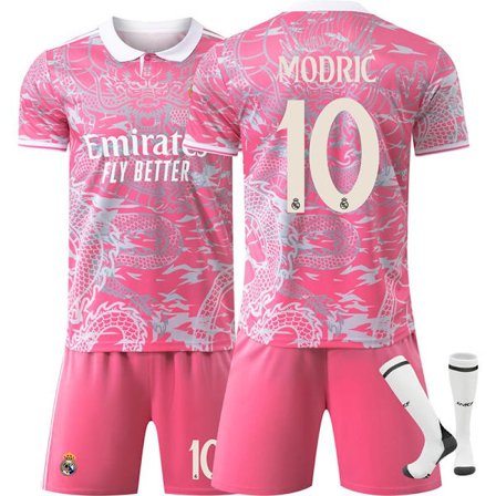 Et must have! 2526 Real Madrid Dragemønstret fodboldtrøje, Ronaldo klassisk nr. 7 pink model og andre stjerner er chokerede NO.10 MODRIC NO.10 MODRIC